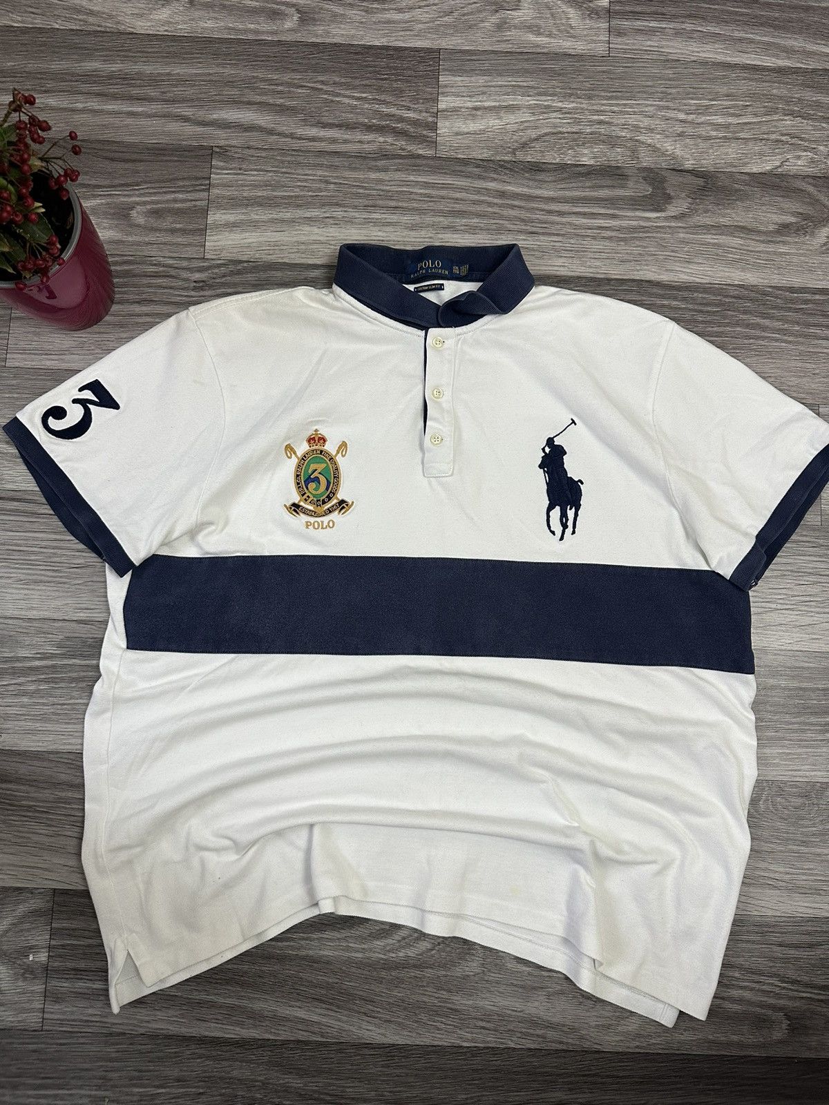 Polo Ralph Lauren Polo Ralph Lauren White Big Pony #3 Polo Shirt Hype Rare Size US XXL / EU 58 / 5 - 2 Thumbnail