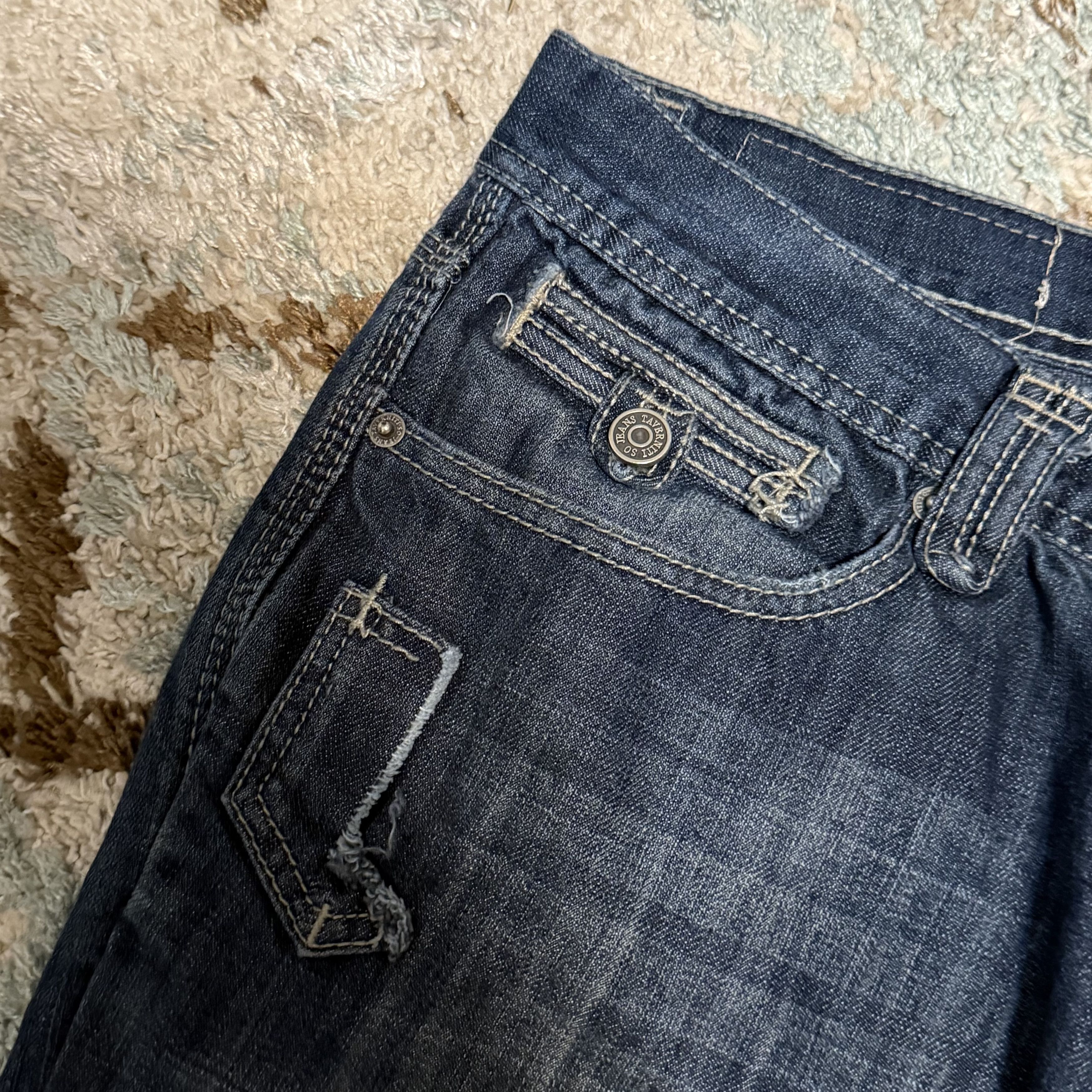Taverniti Vintage Taverniti So Womens Bootcut Jeans Size 34x31 Y2K Size 34" / US 12 / IT 48 - 6 Thumbnail