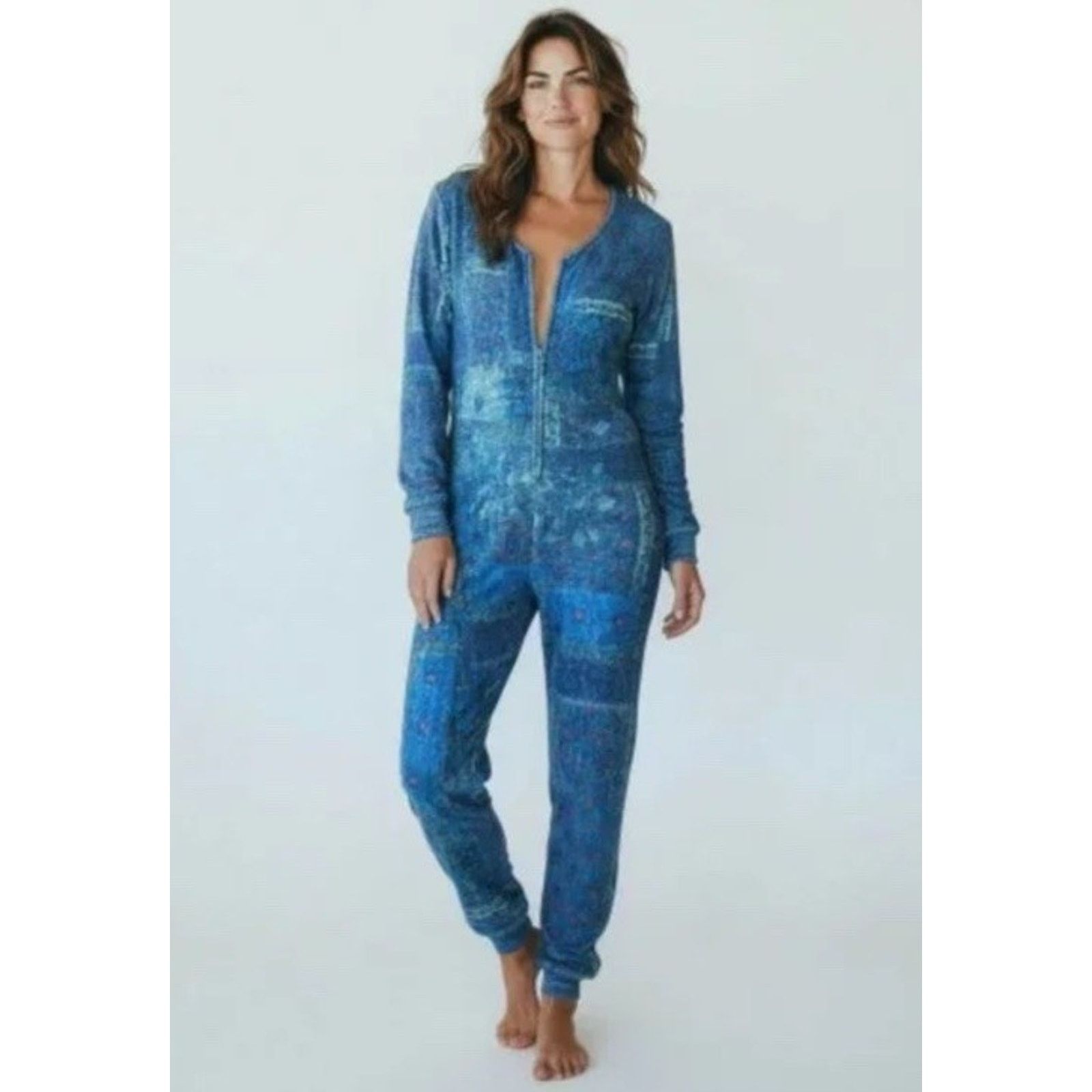 Other Natural Life Fleece One Piece Lounge Comfort Pajamas S/M Size S / US 4 / IT 40 - 1 Thumbnail
