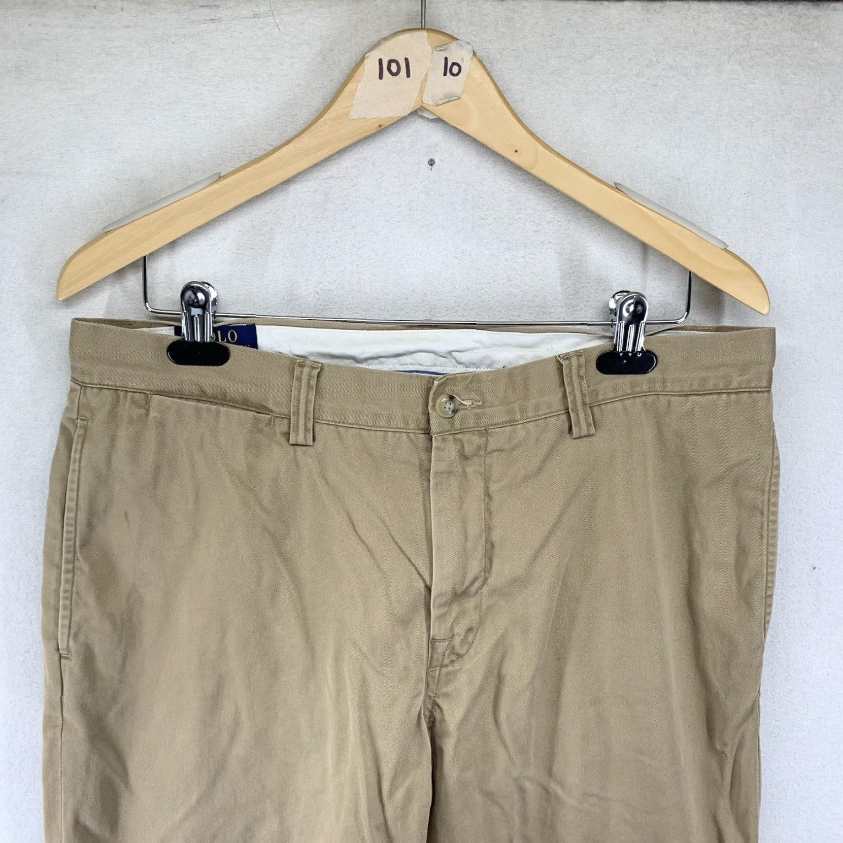 Polo Ralph Lauren Polo Ralph Lauren Bedford Chino Pants Classic Fit Cotton Twill Beige 35x31 Men's Regular Straight Front Pockets Button Zip Size US XS / EU 42 / 0 - 5 Thumbnail