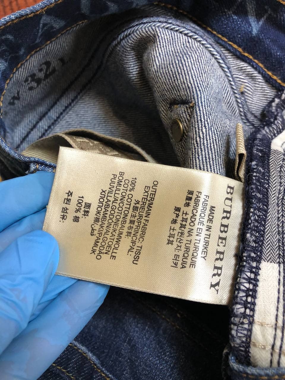 Burberry Burberry Brit Steadman Blue Jeans Button Fly Mens Denim Size US 36 / EU 52 - 2 Thumbnail