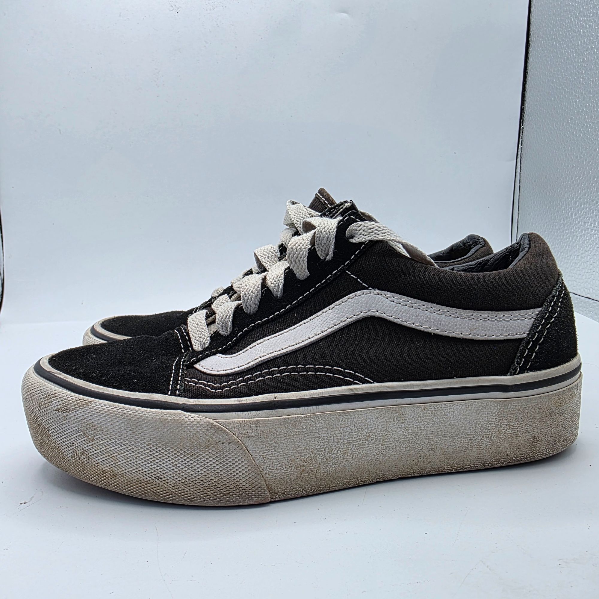Vans Vans Old Skool Platforms Womens Size 5 Black White Shoes Wal Size US 5 / IT 35 - 13 Thumbnail