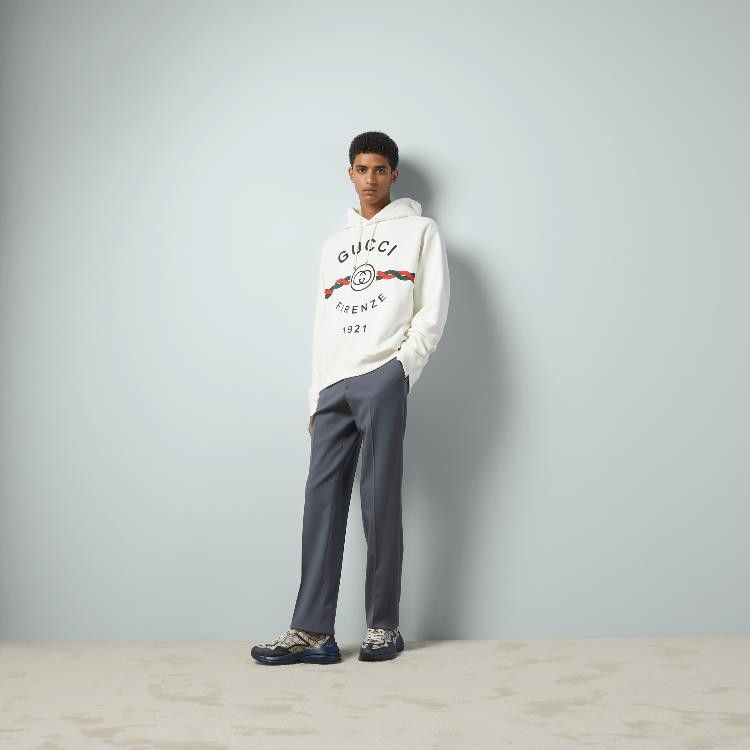 Gucci o1s1wg110725 Hooded Sweatshirt in Ivory Size US XXL / EU 58 / 5 - 2 Thumbnail