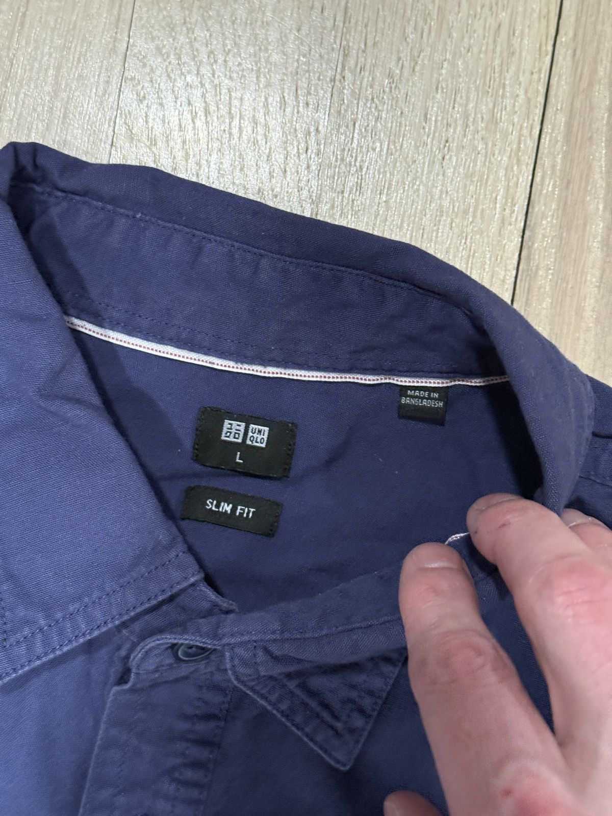 Uniqlo Uniqlo French Blue Utility Shirt Size US L / EU 52-54 / 3 - 4 Thumbnail