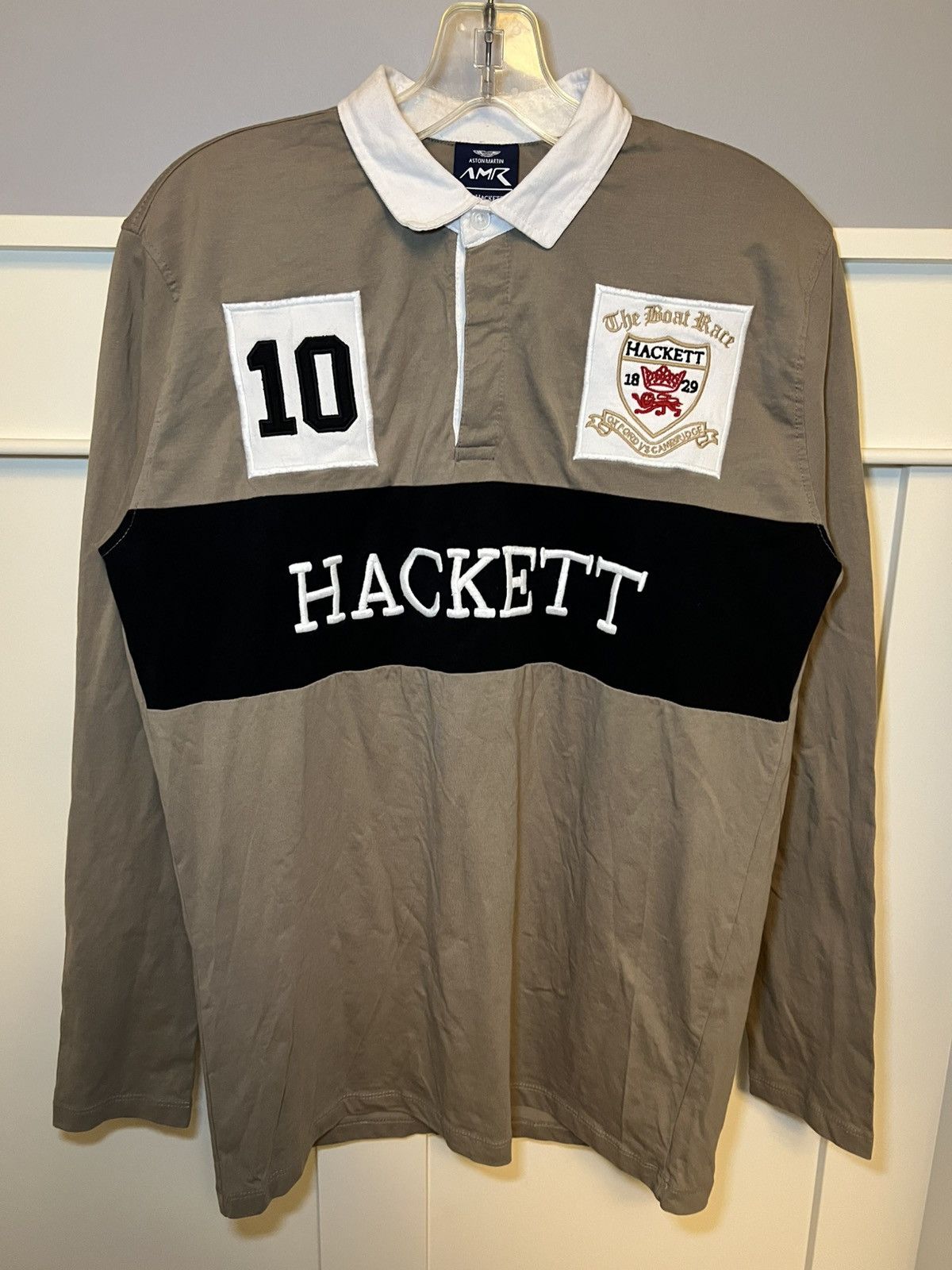 Hackett Vintage Hackett X Aston Martin polo crest longsleeve shirt Size US XL / EU 56 / 4 - 1 Thumbnail