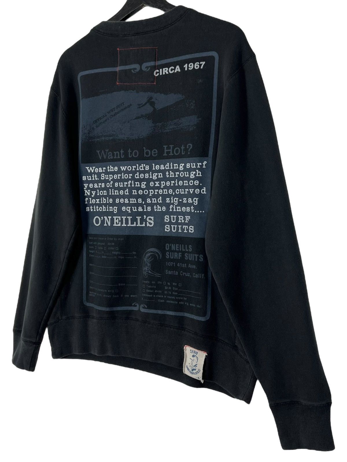 Billabong × O'Neill × Quiksilver Vintage Oneill Wetsuits Heritage Surfin Crew Neck Size US M / EU 48-50 / 2 - 4 Thumbnail