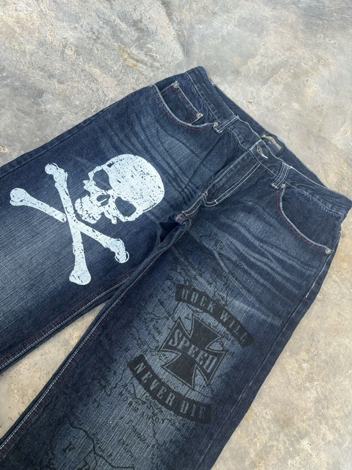 Hysteric Glamour × If Six Was Nine × Japanese Brand Barcedos Skull Ifsixwasnine Lgb Punk Style Jeans Size US 32 / EU 48 - 3 Thumbnail
