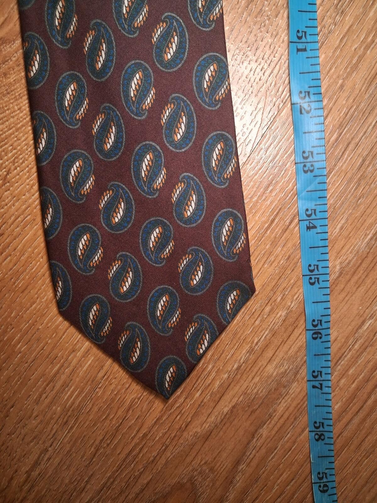 Robert Talbott Robert Talbott 100% Silk Tie Burgundy Paisley Handmade USA Size ONE SIZE - 6 Thumbnail