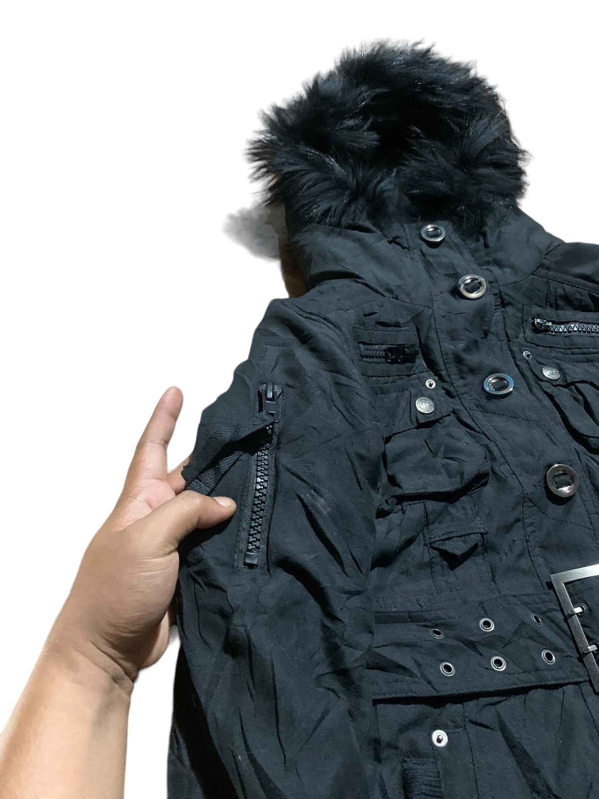 If Six Was Nine Bondage raccoon fur jacket club club club LGB style Size US S / EU 44-46 / 1 - 8 Thumbnail