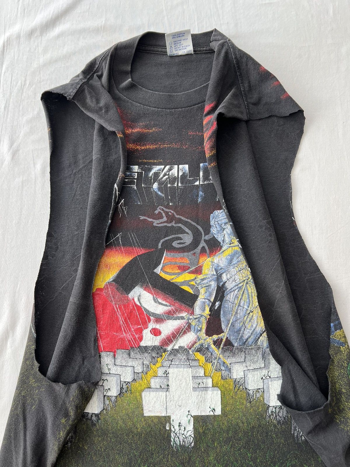 Band Tees Vintage 1991 Metallica Master Of Puppets AOP T-shirt Size US XL / EU 56 / 4 - 7 Thumbnail