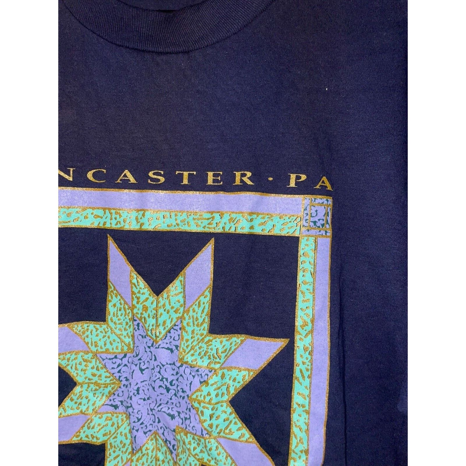 Jerzees Vintage Lancaster Shirt PA Pennsylvania Quilt Tee VTG 90s L Size US L / EU 52-54 / 3 - 8 Thumbnail