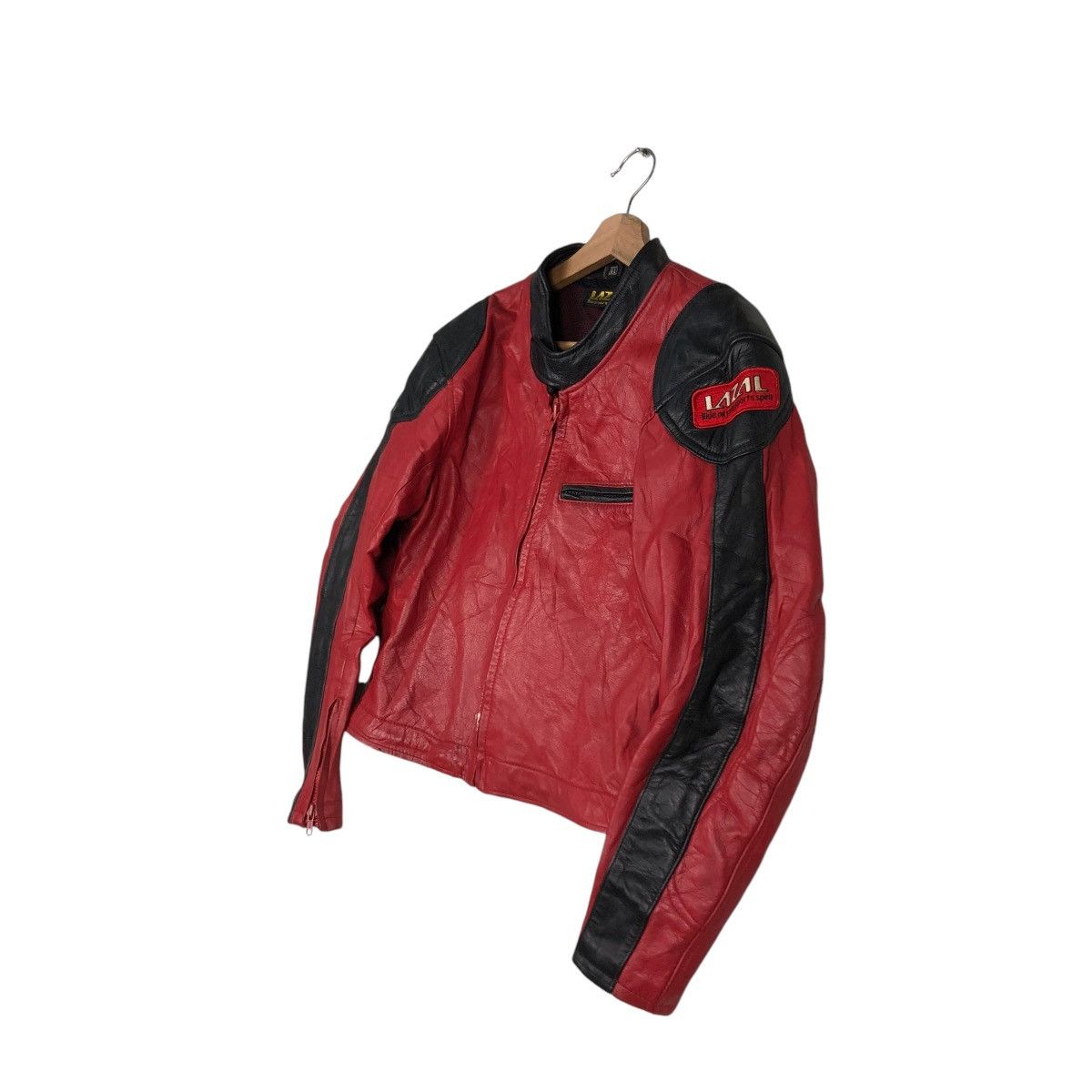 Kadoya 🔥VINTAGE CROPPED BIKER LEATHER JACKET LAZAL MOTORCROSS Size US L / EU 52-54 / 3 - 4 Thumbnail