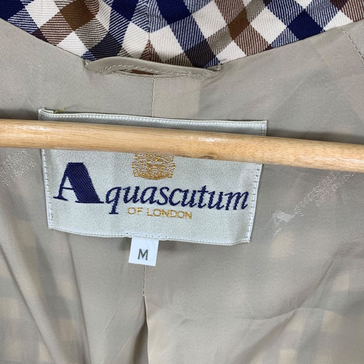 Aquascutum Vintage AQUASCUTUM LONDON Nova Checks Plaids Trench Coat Size M / US 6-8 / IT 42-44 - 9 Thumbnail