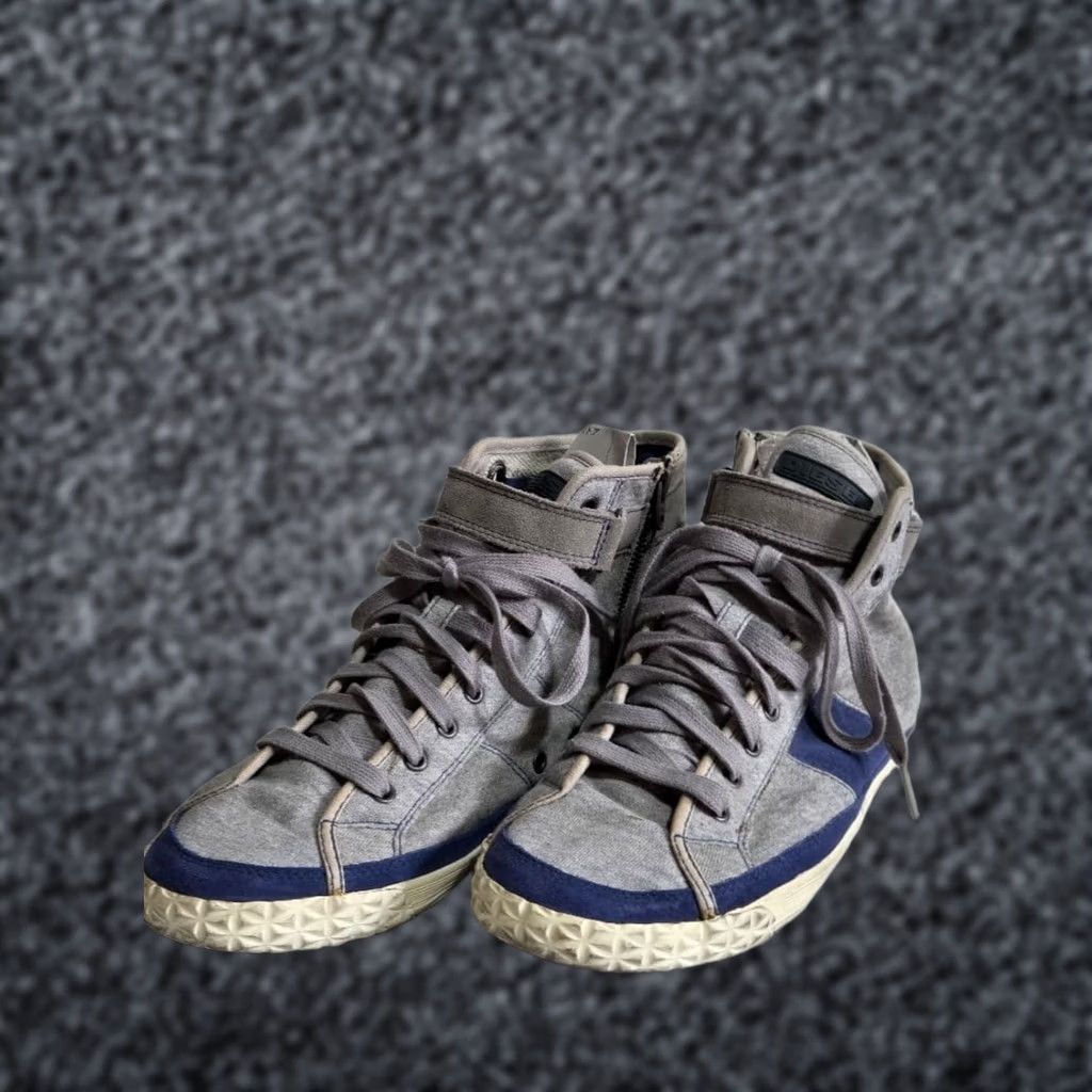 Diesel VINTAGE Diesel Men Industry High Cut Sneakers 10.0US Gray Luxury Casual Stylish 90s 00s Size US 10 / EU 43 - 1 Thumbnail
