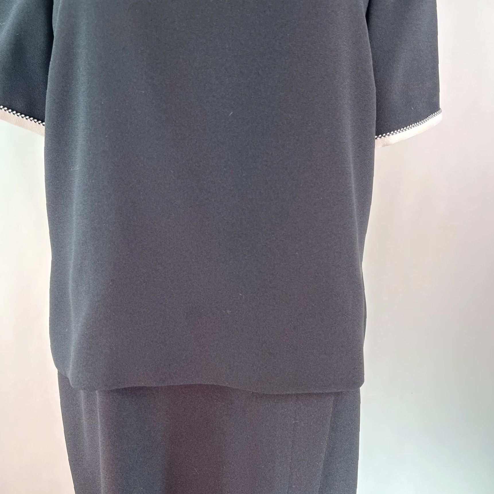 Kasper VINTAGE Kasper A.S.L. Womens Sheath Dress Size 16 Short Sleeves Round Neck Black Womens Size 38" / US 16 / IT 52 - 7 Thumbnail