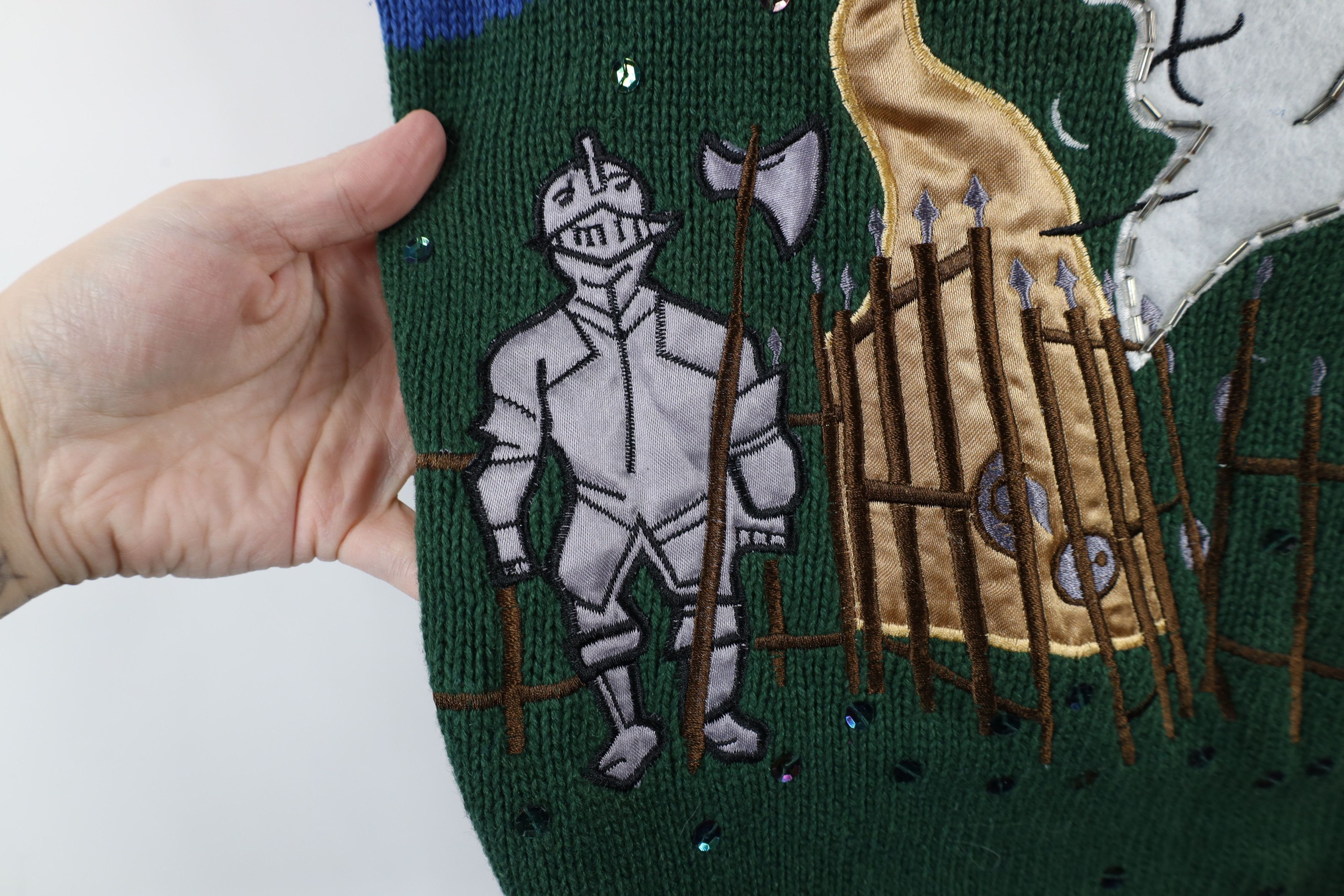 Vintage Vintage 90s Streetwear Halloween Knit Cardigan Sweater Vest Size XL / US 12-14 / IT 48-50 - 5 Thumbnail