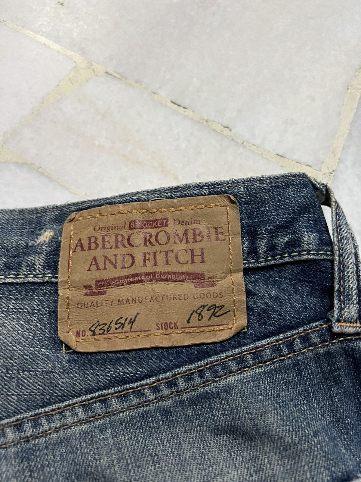 Japanese Brand 💥Flare💥Vintage Abercrombie & Fitch Distress Ripped Jean Size US 32 / EU 48 - 18 Thumbnail