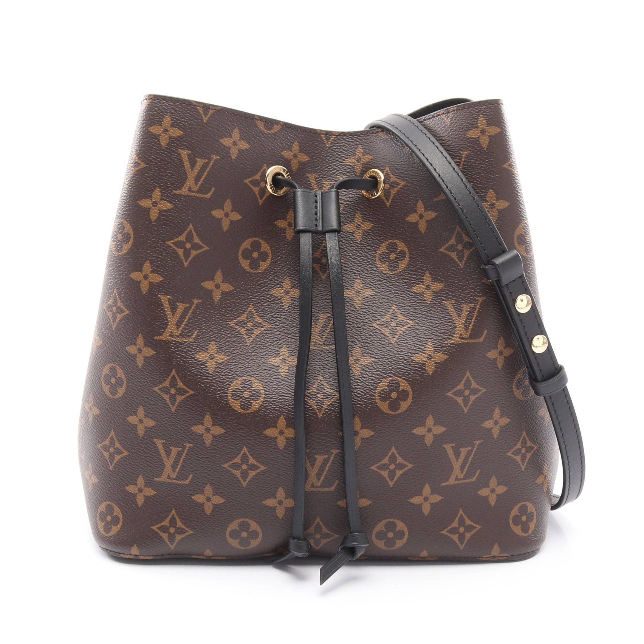 Louis Vuitton Louis Vuitton Neo Noe Monogram Noir Shoulder Bag Leather Brown Black Size ONE SIZE - 1 Thumbnail