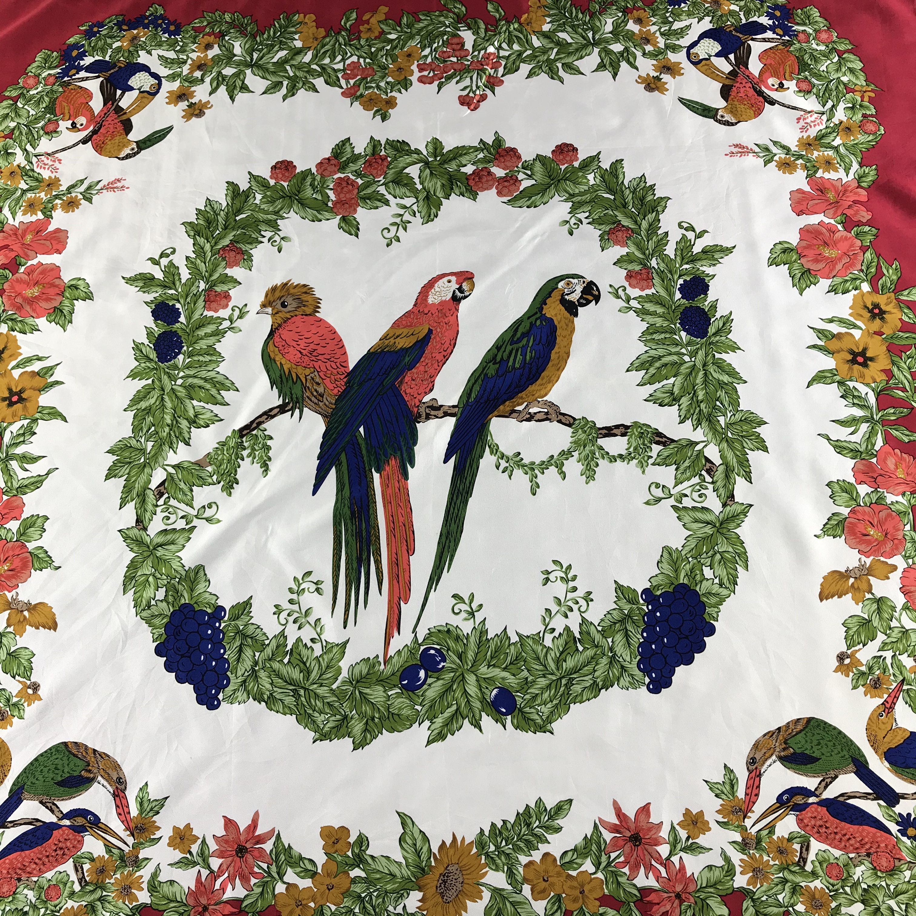 Japanese Brand Ropé Cockatoo Silk Scarf M54 Size ONE SIZE - 3 Thumbnail