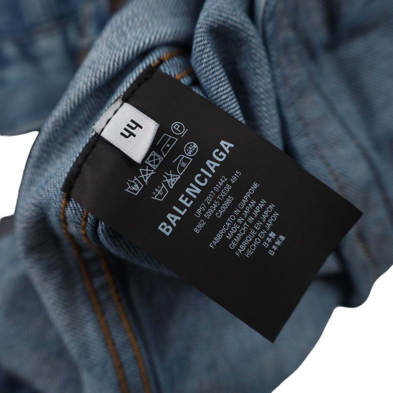 Balenciaga Balenciaga Mode Japanese Denim Embroidered Spellout Jacket Size US M / EU 48-50 / 2 - 10 Thumbnail