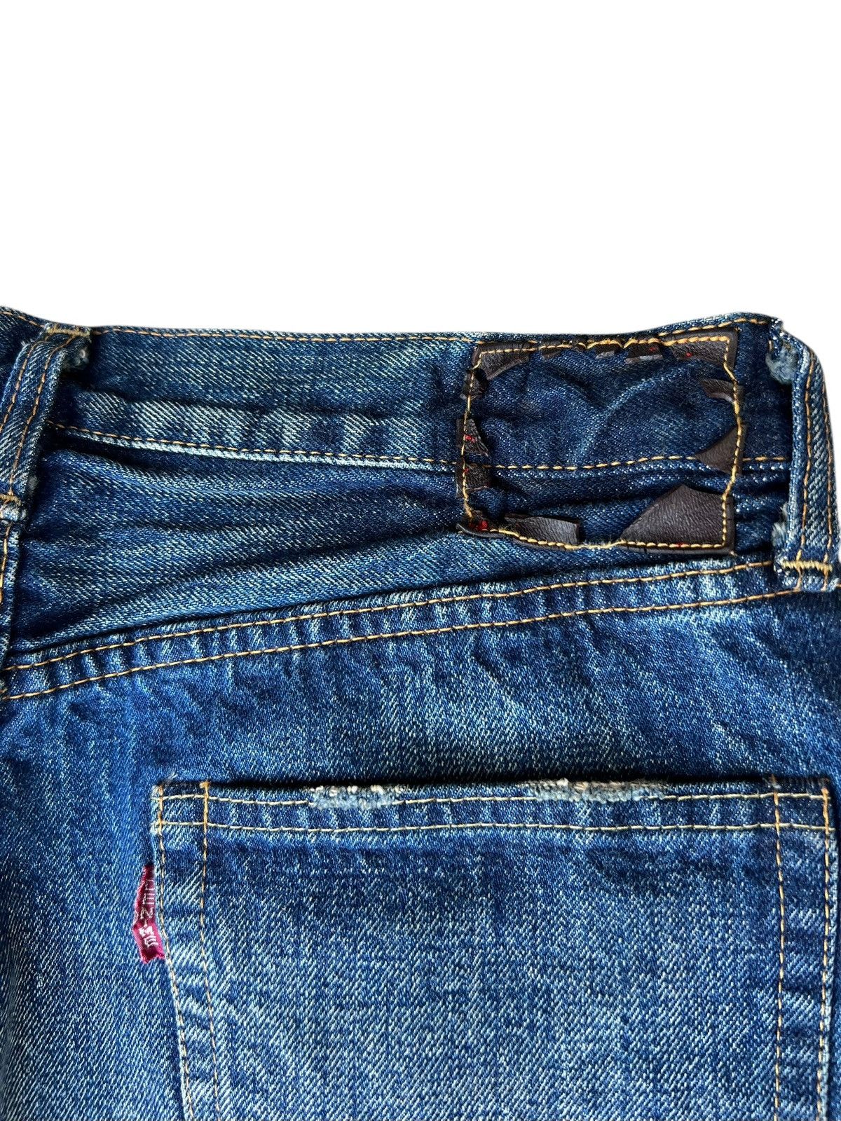 Denime Vintage DENIME Japan Jerky Patch Fade Denim Selvedge Jeans Size US 31 - 18 Thumbnail