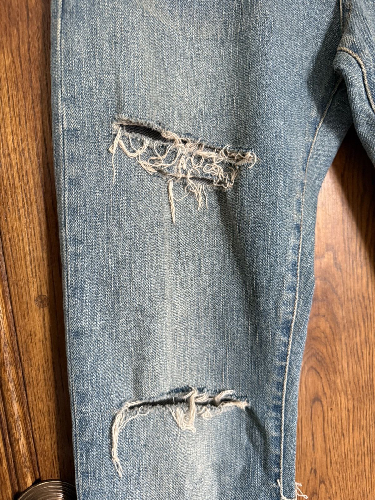 Saint Laurent Paris Holy Grail SS15 Saint Laurent Lenny Kravitz crash rip jeans Size US 31 - 16 Thumbnail
