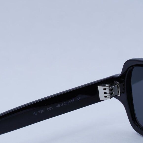 Saint Laurent Paris 🕶️ New Saint Laurent SL720 001 Sunglasses - Shiny Black Size ONE SIZE - 8 Thumbnail