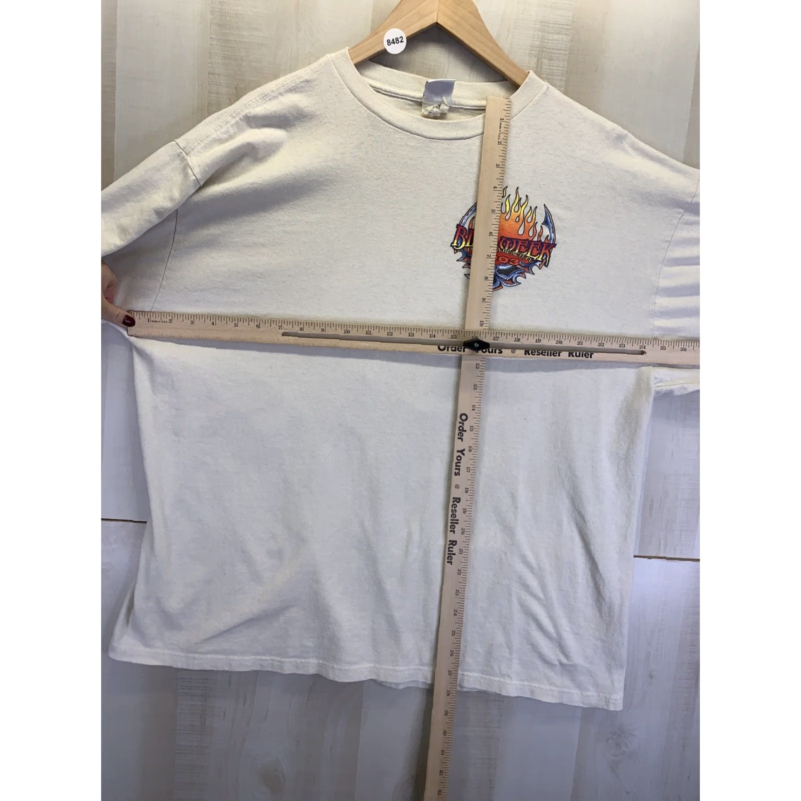 Vintage VINTAGE Daytona Bike Florida Bike Week Mens Beige Graphic Shirt 2XL-8482 Size US XXL / EU 58 / 5 - 2 Thumbnail