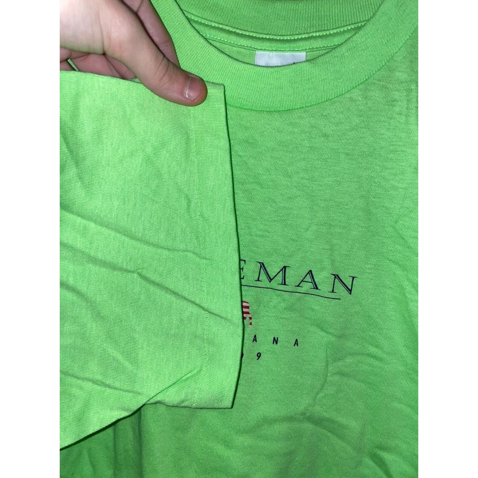 Anvil Vintage Bozeman Shirt Moose Green Tee 90s VTG L Large 1999 Size US L / EU 52-54 / 3 - 4 Thumbnail