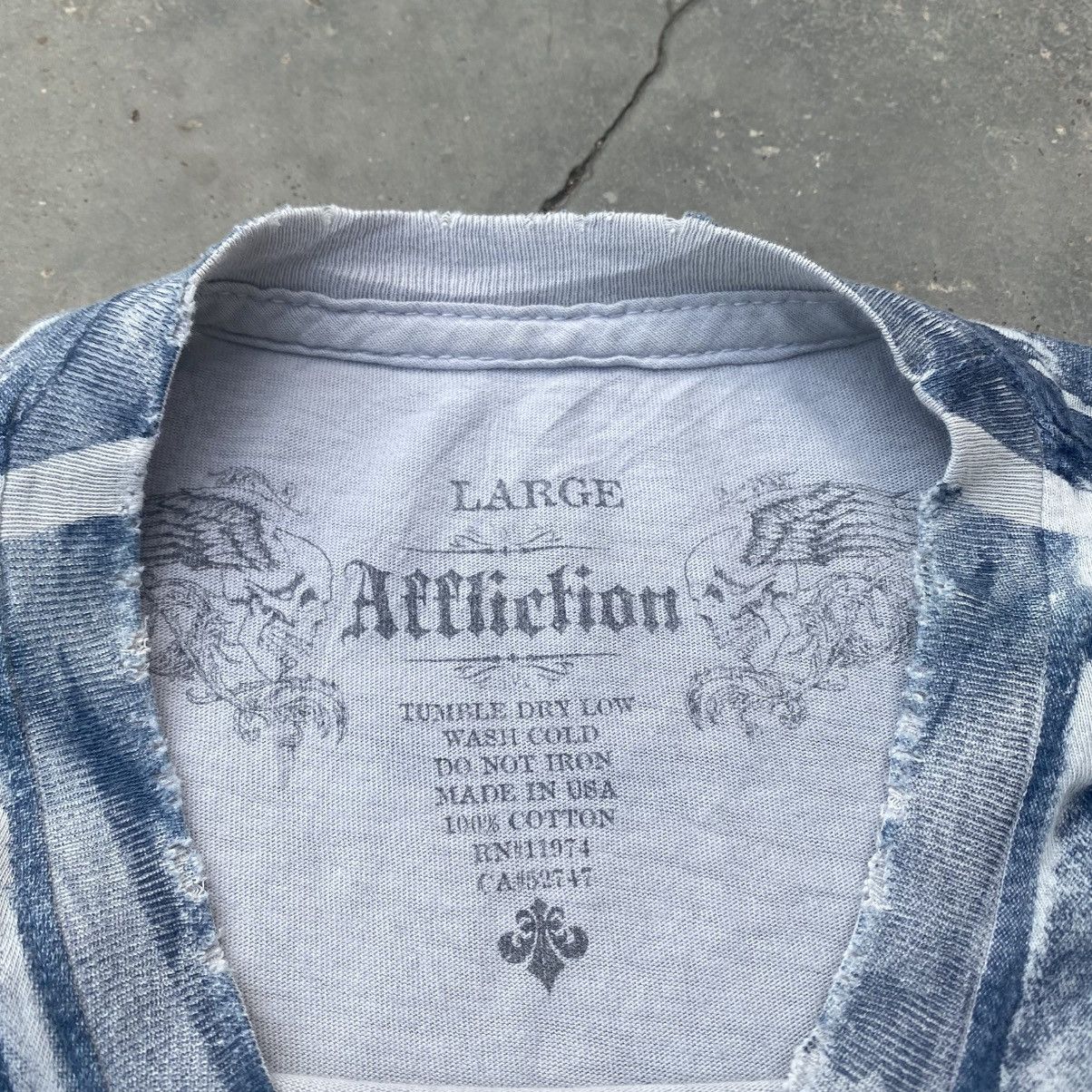 Affliction AFFLICTION Paperthin Distressed Crow tee Size US L / EU 52-54 / 3 - 8 Thumbnail
