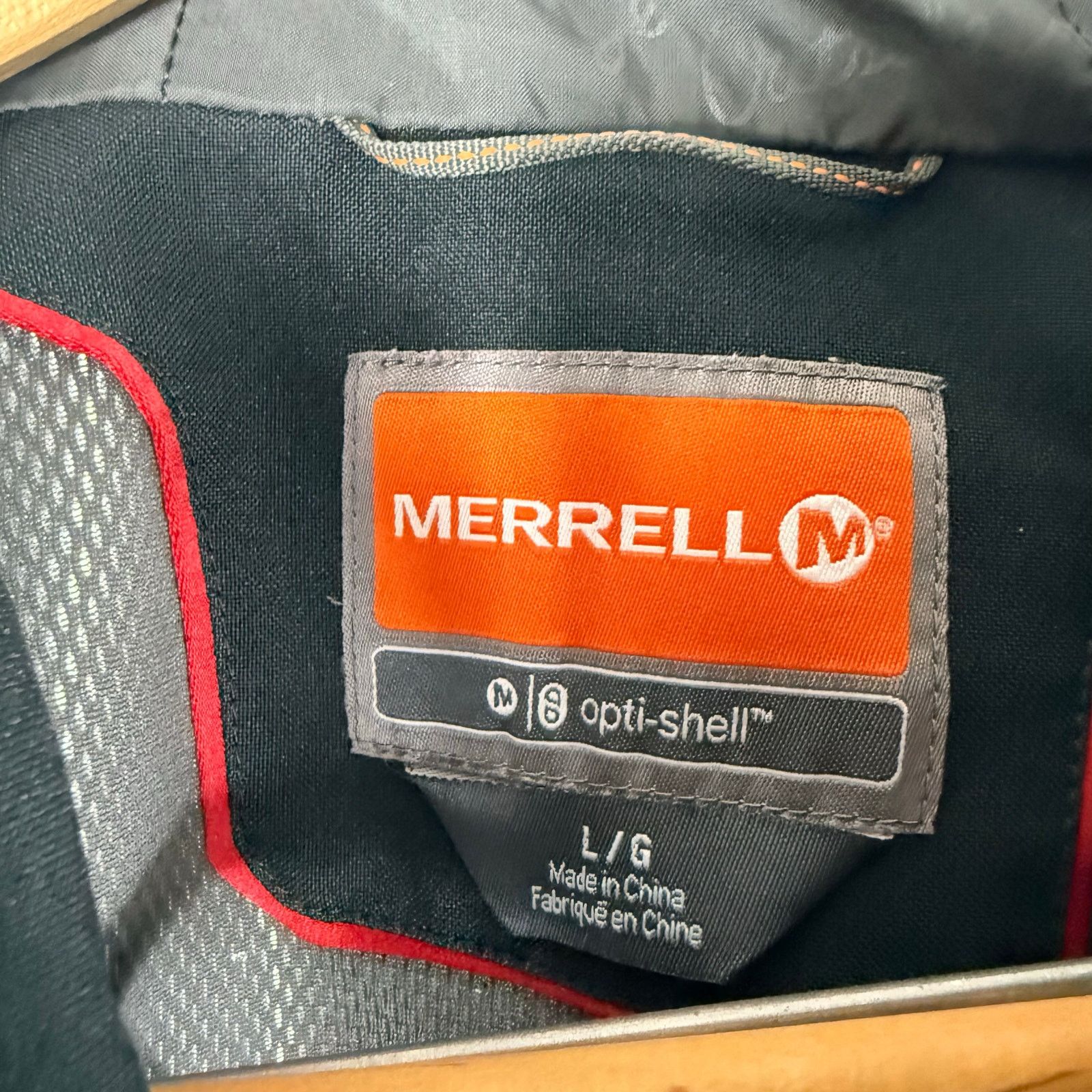 Merrell Merrell Opti-Shell Windbreaker Large Black Hooded Pockets Size US L / EU 52-54 / 3 - 9 Thumbnail