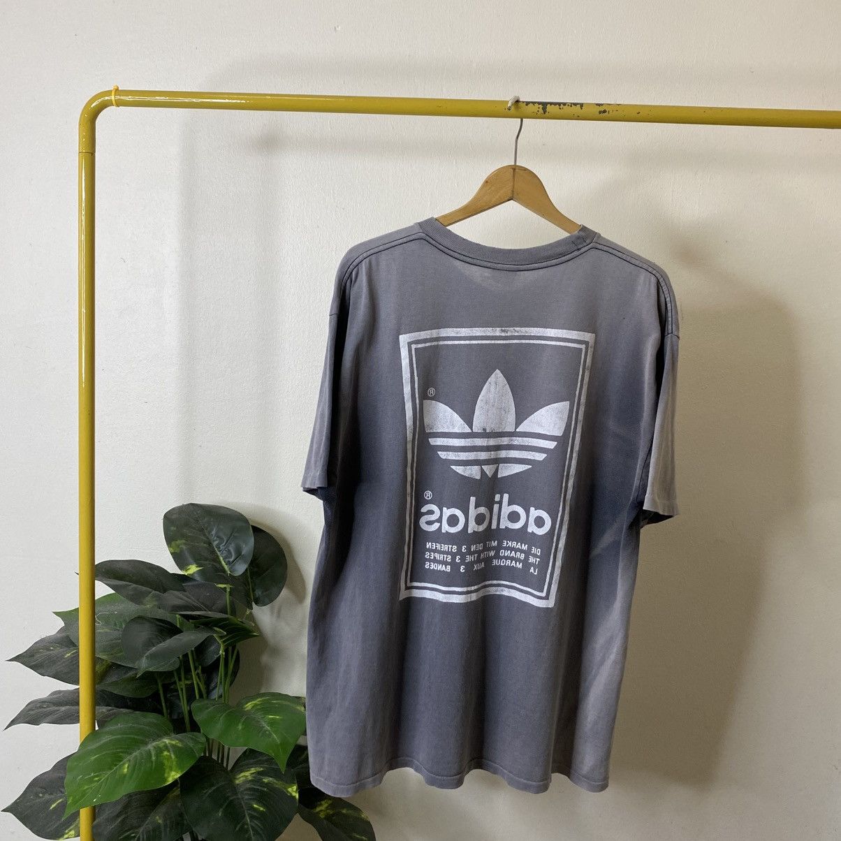 Adidas 1990s Adidas Double Sided Graphic Sunfaded Tee Size US XL / EU 56 / 4 - 7 Thumbnail