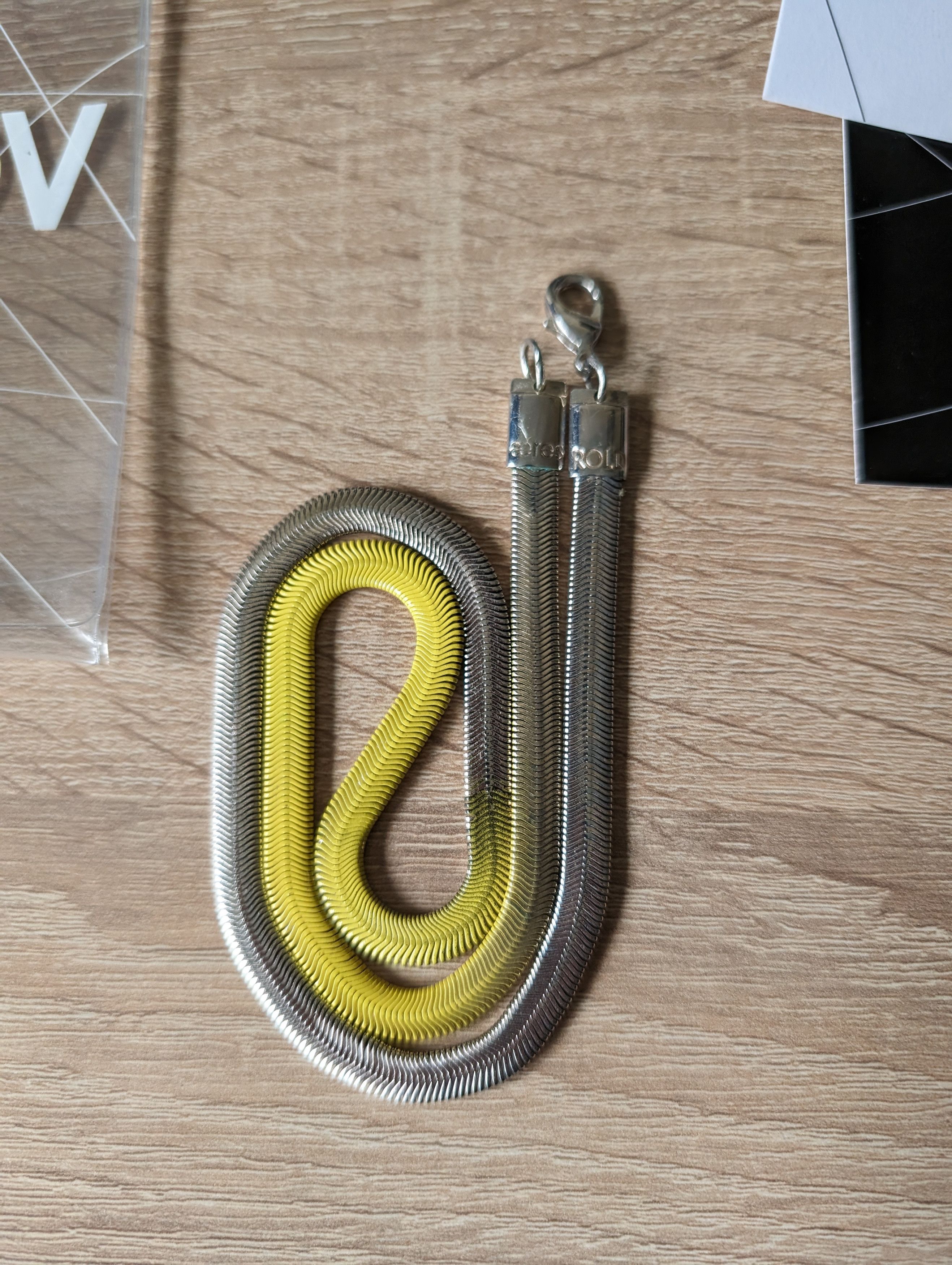Other EXCLUSIVE Flat Snake Shaded Yellow Necklace Made in Italy Size ONE SIZE - 1 Thumbnail