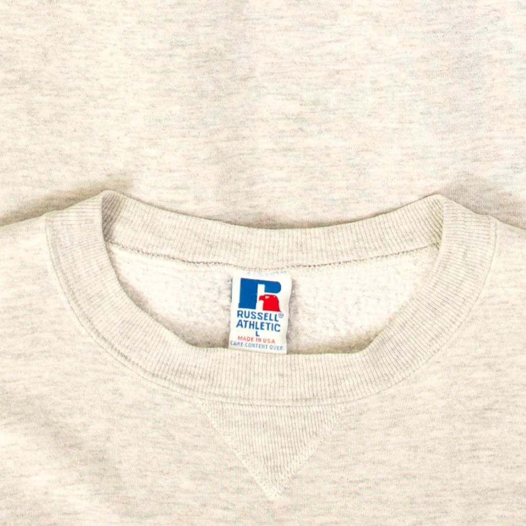 Russell Athletic VINTAGE Russell Athletic 90s Furman Graphic Sweatshirt Ladies L Light Grey Pullover Size L / US 10 / IT 46 - 7 Thumbnail