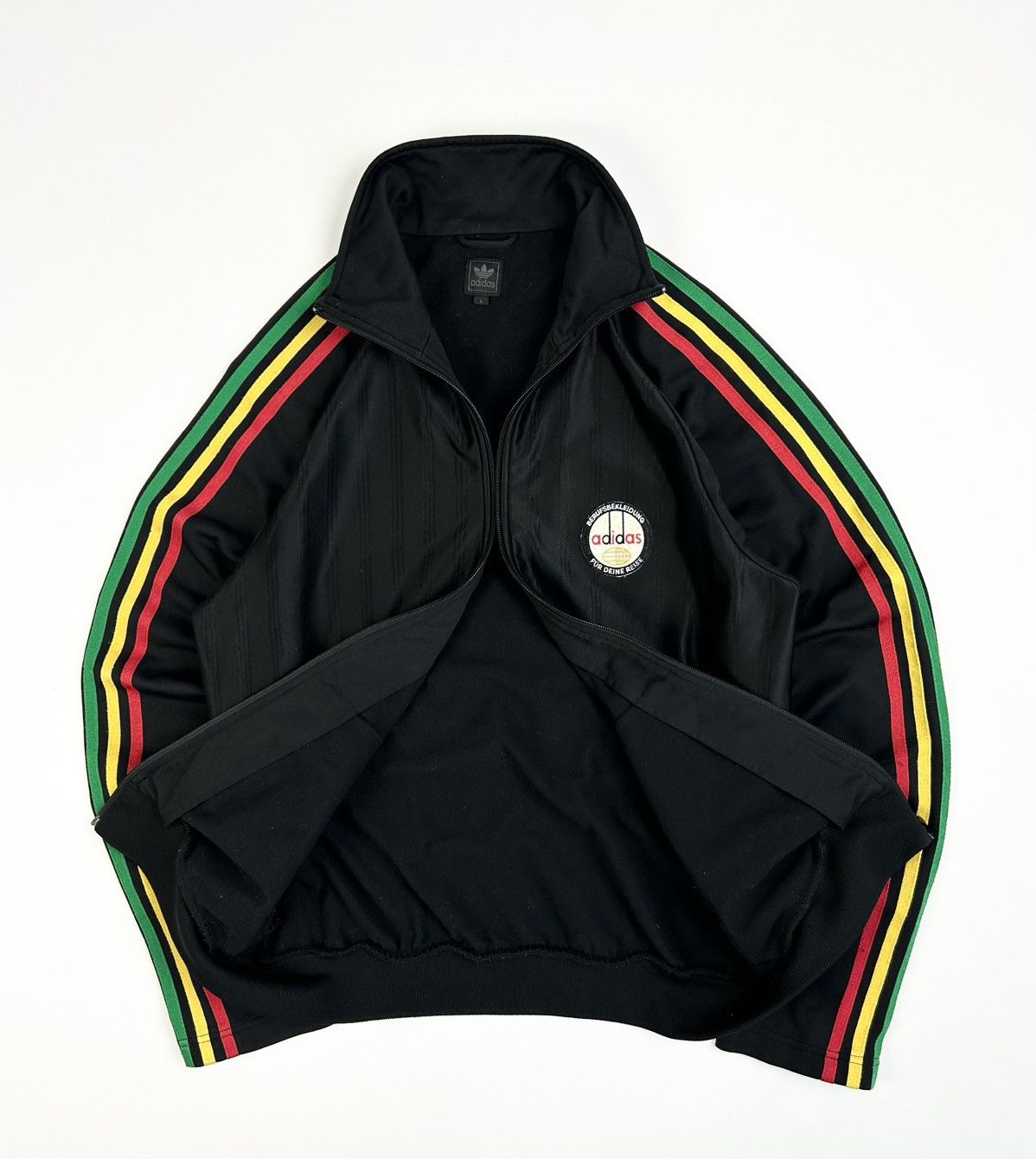 トップス 90s vintage adidas track jacket Y2K Adidas Vintage 90's Track Jacket Black & Blue White Stripes
