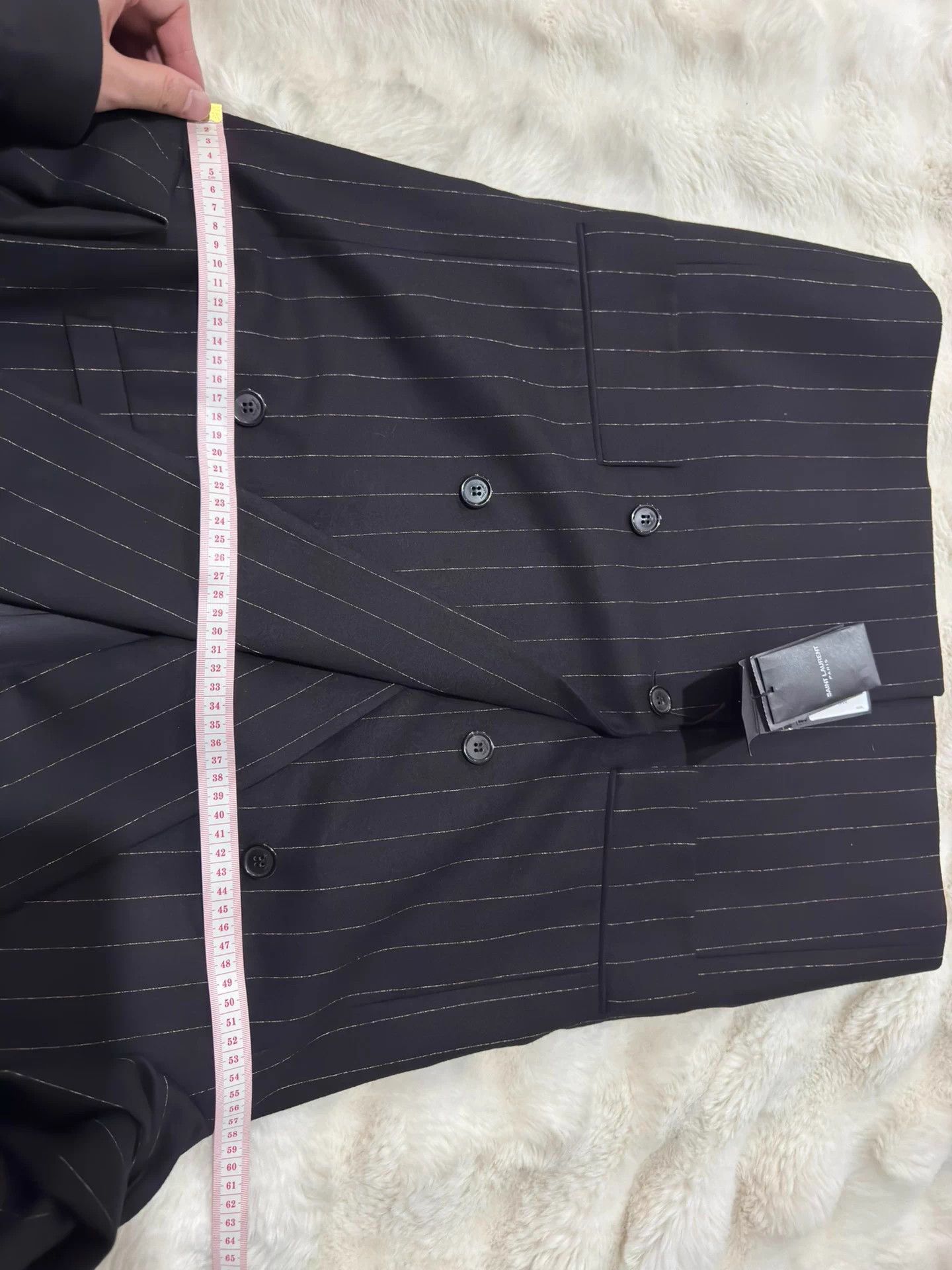 Saint Laurent Paris Saint Laurent SLP24 Double-Breasted Suit 50 Black NEW Size 50R - 8 Thumbnail