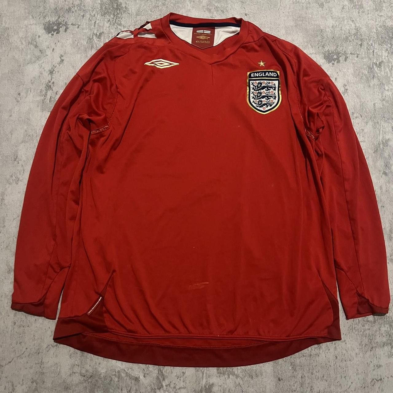 Umbro 2006-08 England Umbro Longsleeve Football Shirt y2k 2000s Size US XL / EU 56 / 4 - 1 Thumbnail