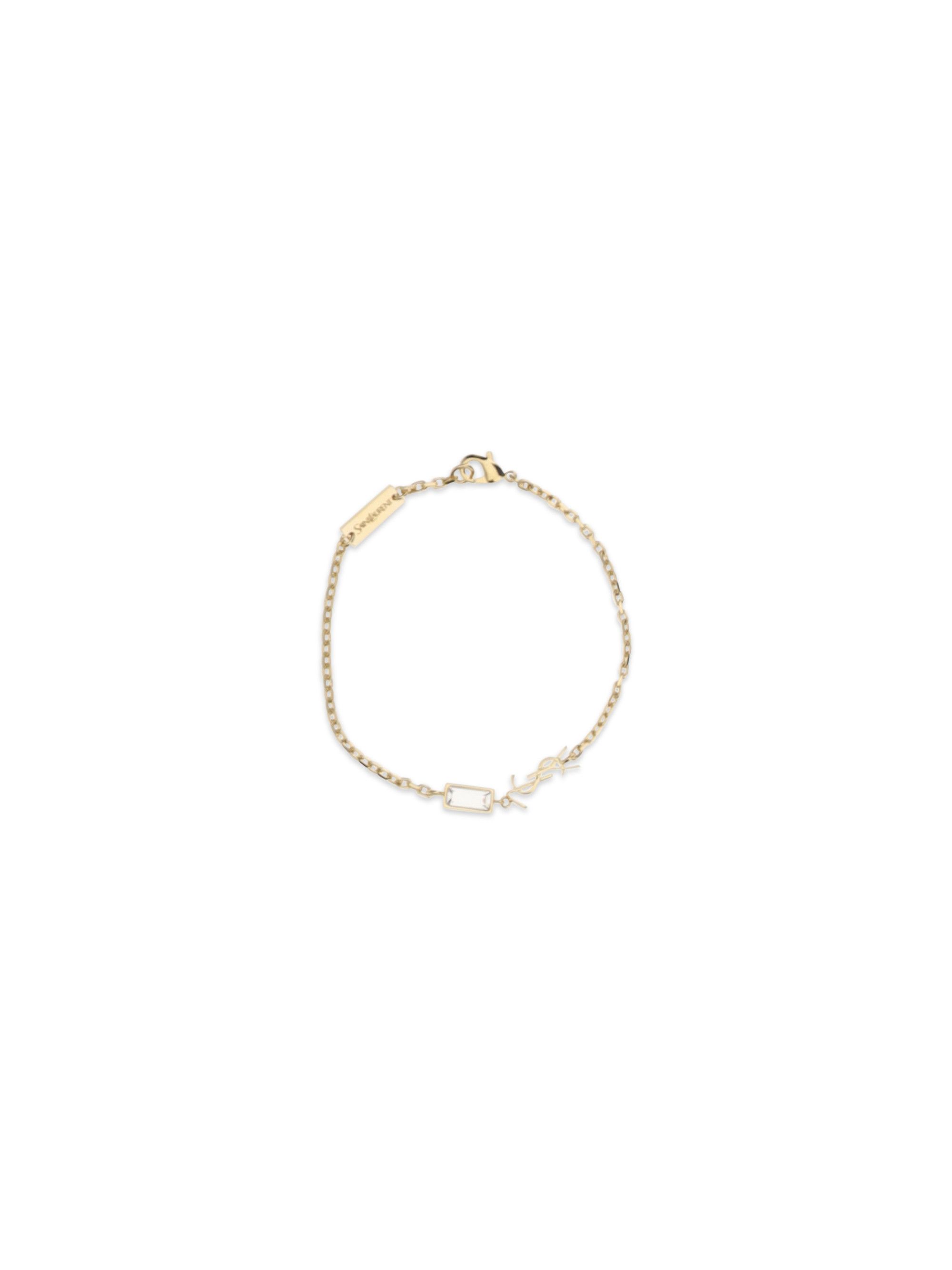 Saint Laurent Paris Cassandre Bracelet with charms and strass Size ONE SIZE - 1 Thumbnail