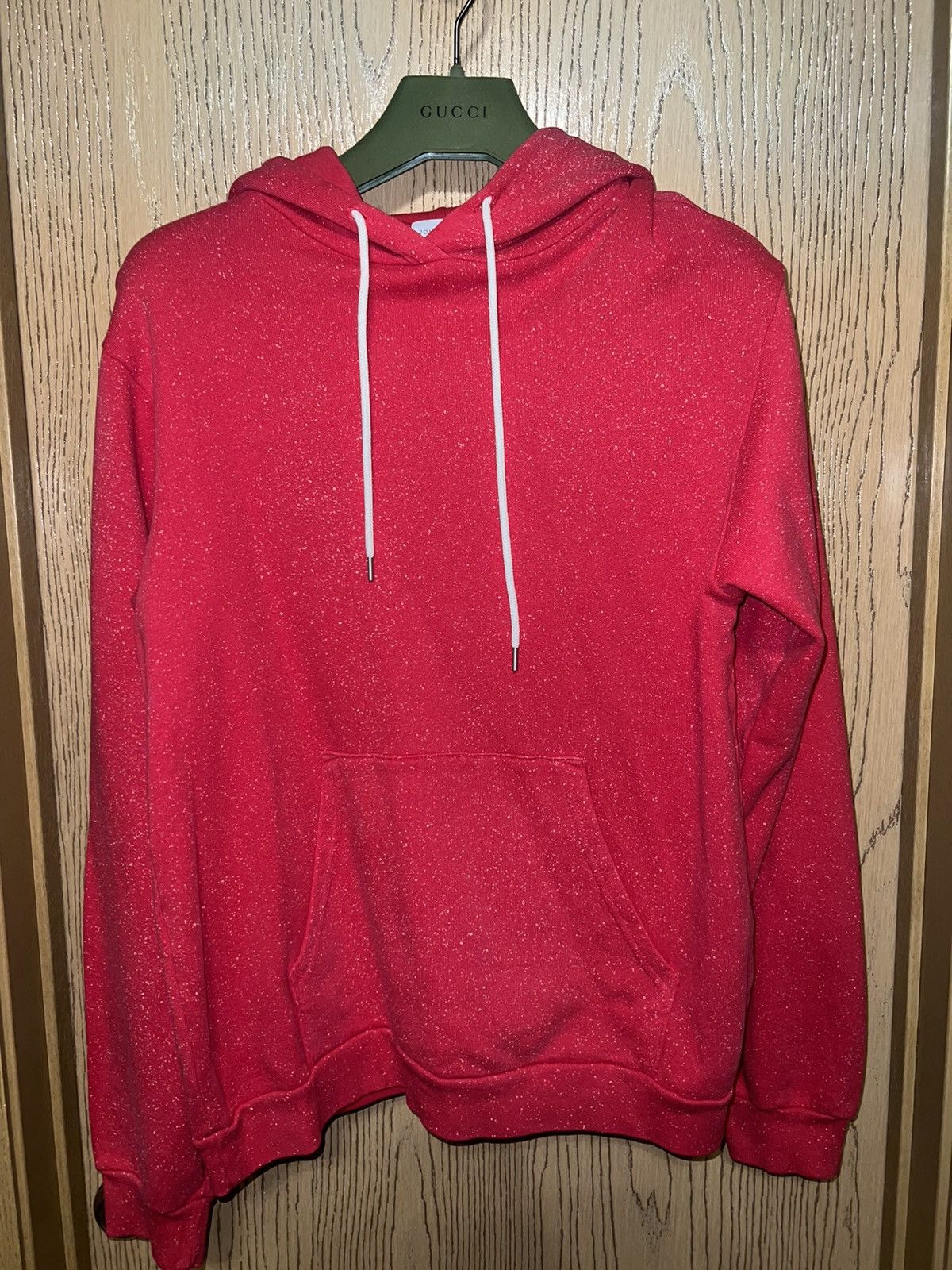 image of John Elliott Red Salt Wash Beach Hoodie Size Large, Men's