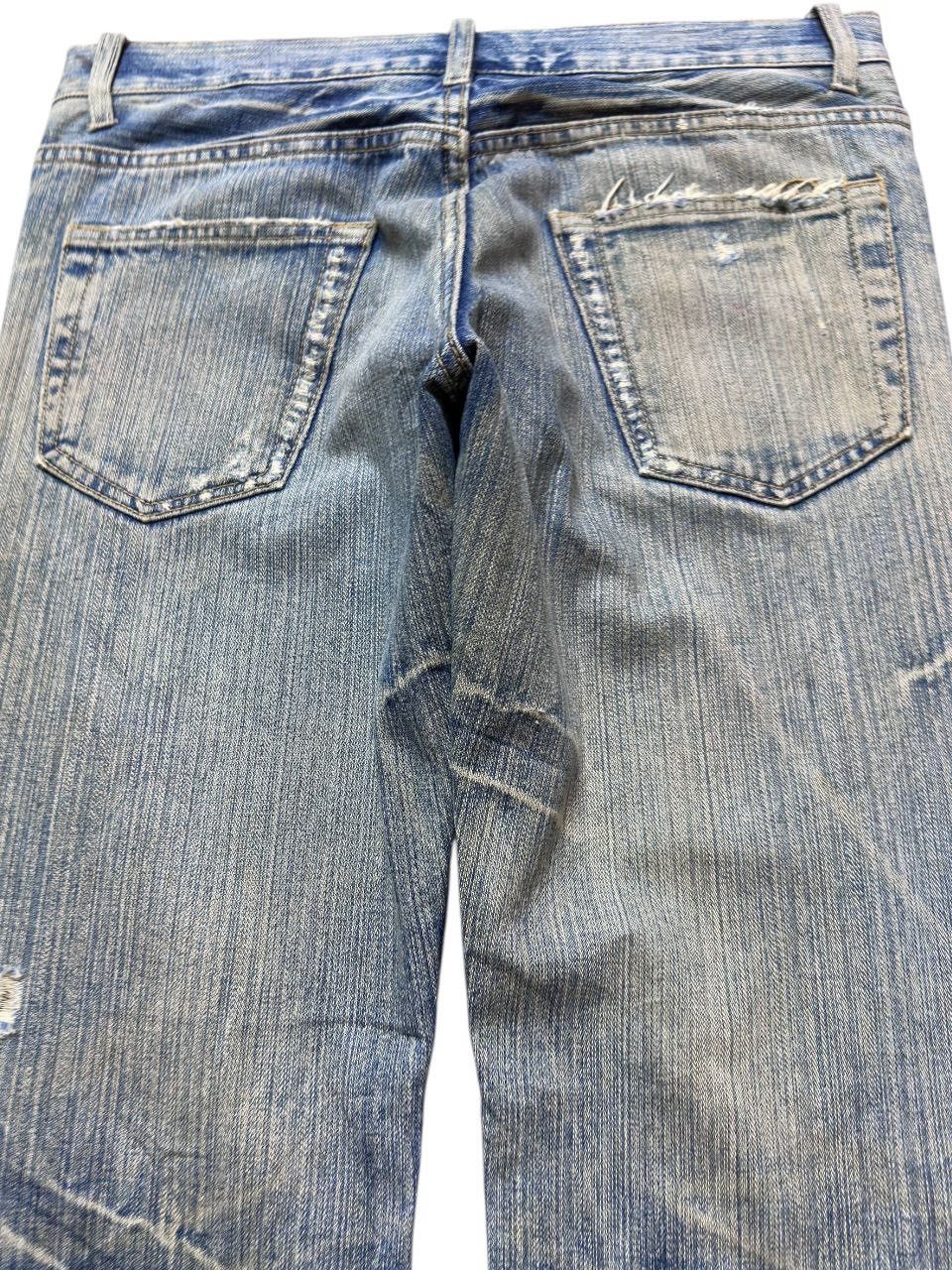 Le Grande Bleu (L.G.B.) Vintage Japanese Brand Mudwash Ripped Grunge Distress Denim Size US 31 - 5 Thumbnail