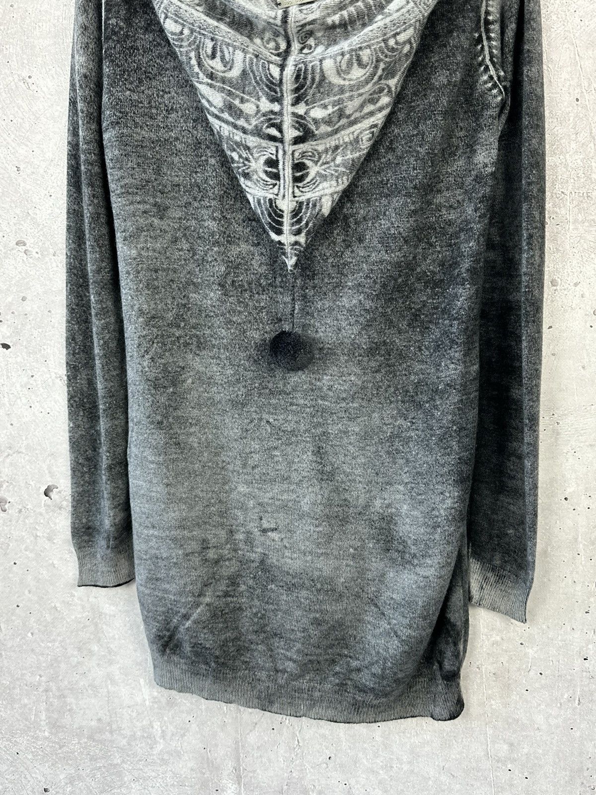 Cop Copine × Vintage Cop Copine Aztec Tattoo Print Washed Grey Long Cardigan Size S / US 4 / IT 40 - 8 Thumbnail