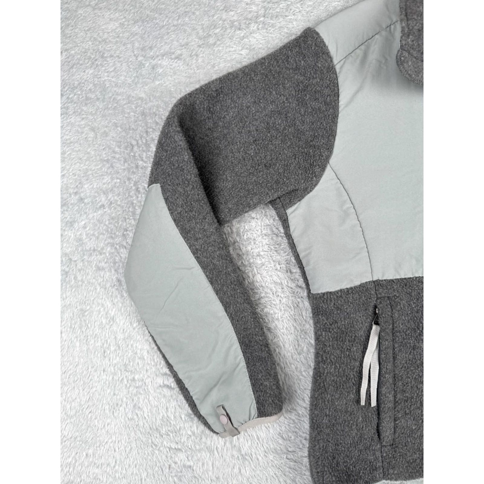 The North Face The North Face Jacket Women S Gray Polyester Fleece Full Zip Mock Denali Logo Zipper Embroidered Size S / US 4 / IT 40 - 6 Thumbnail