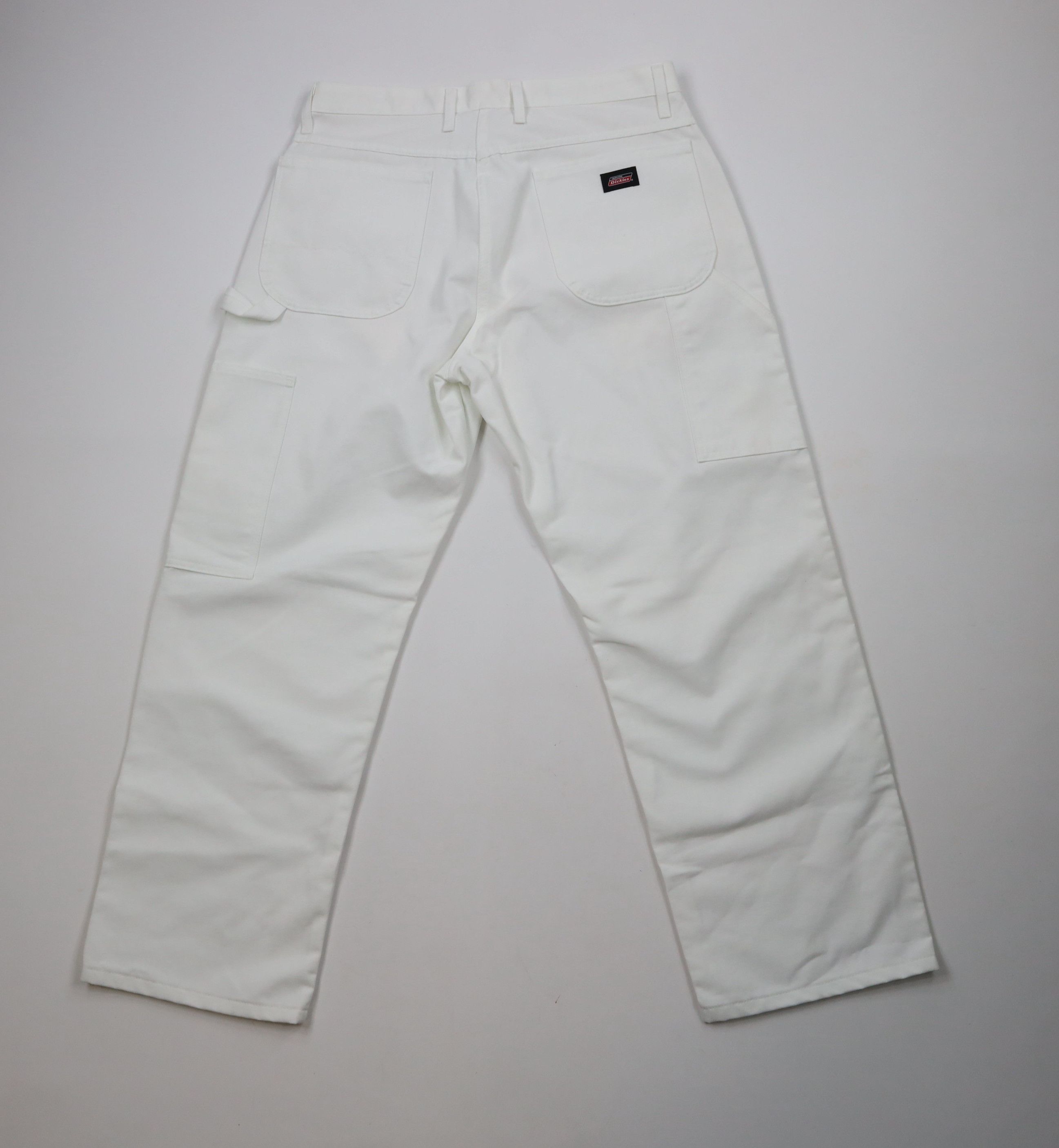 Dickies × Vintage Vintage Dickies Spell Wide Leg Dungaree Painter Pants White Size US 34 / EU 50 - 8 Thumbnail