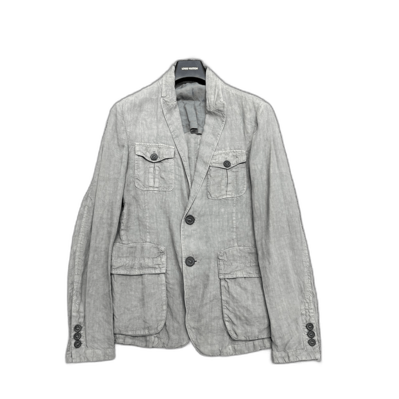 Emporio Armani Giorgio Armani Wrinkled Linen Blazer Jacket-yf Size US L / EU 52-54 / 3 - 1 Thumbnail