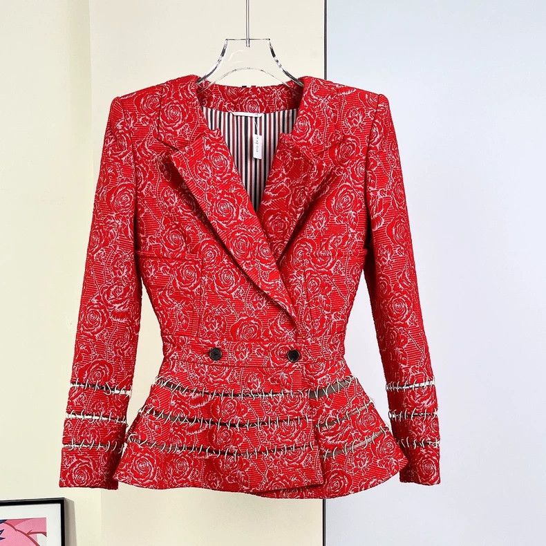 Thom Browne Thom Browne Red floral waistcoat Size XS / US 0-2 / IT 36-38 - 1 Thumbnail