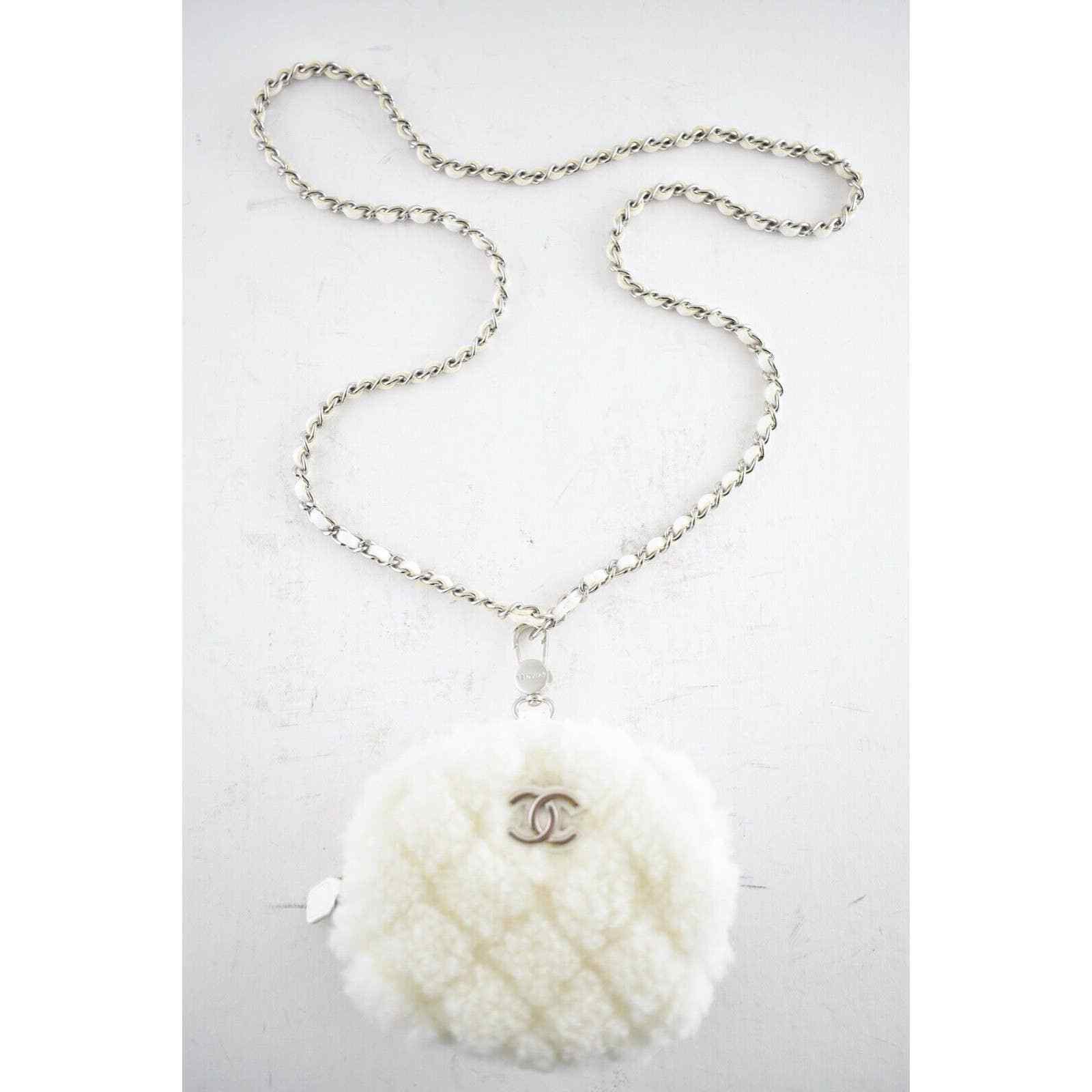 Chanel Chanel Mini Circle Necklace Bag Silver SLG Clutch On Chain Size ONE SIZE - 1 Thumbnail