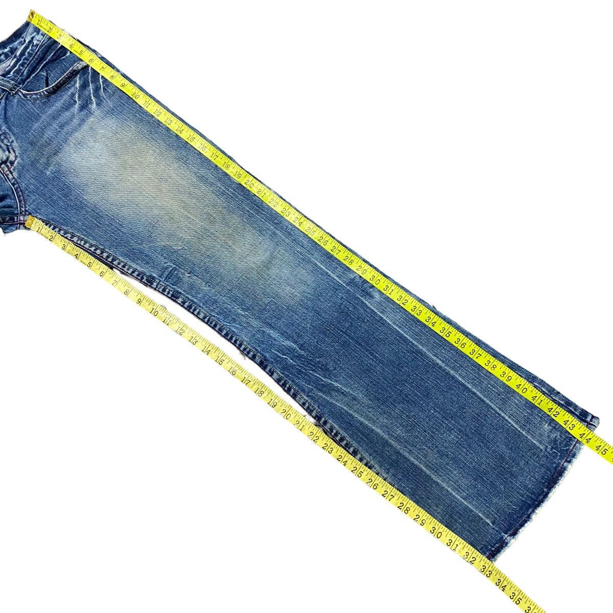 Japanese Brand Ozz-First Pinball Mudwash Denim Flare Jeans Size US 33 - 20 Thumbnail