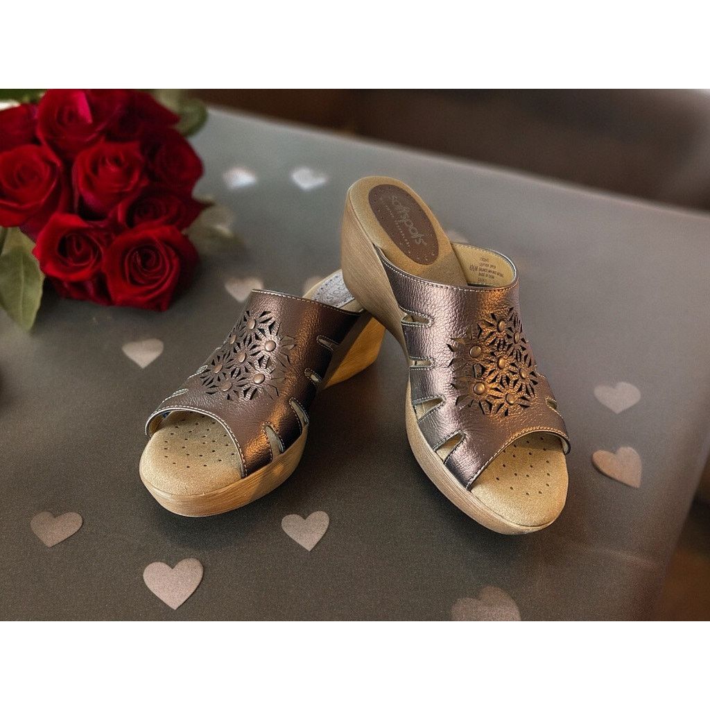 Unknown London Softspots Shoes Sandals Slip-ons Wedges Heels Copper Sz 6.5 Size US 6.5 / IT 36.5 - 3 Thumbnail