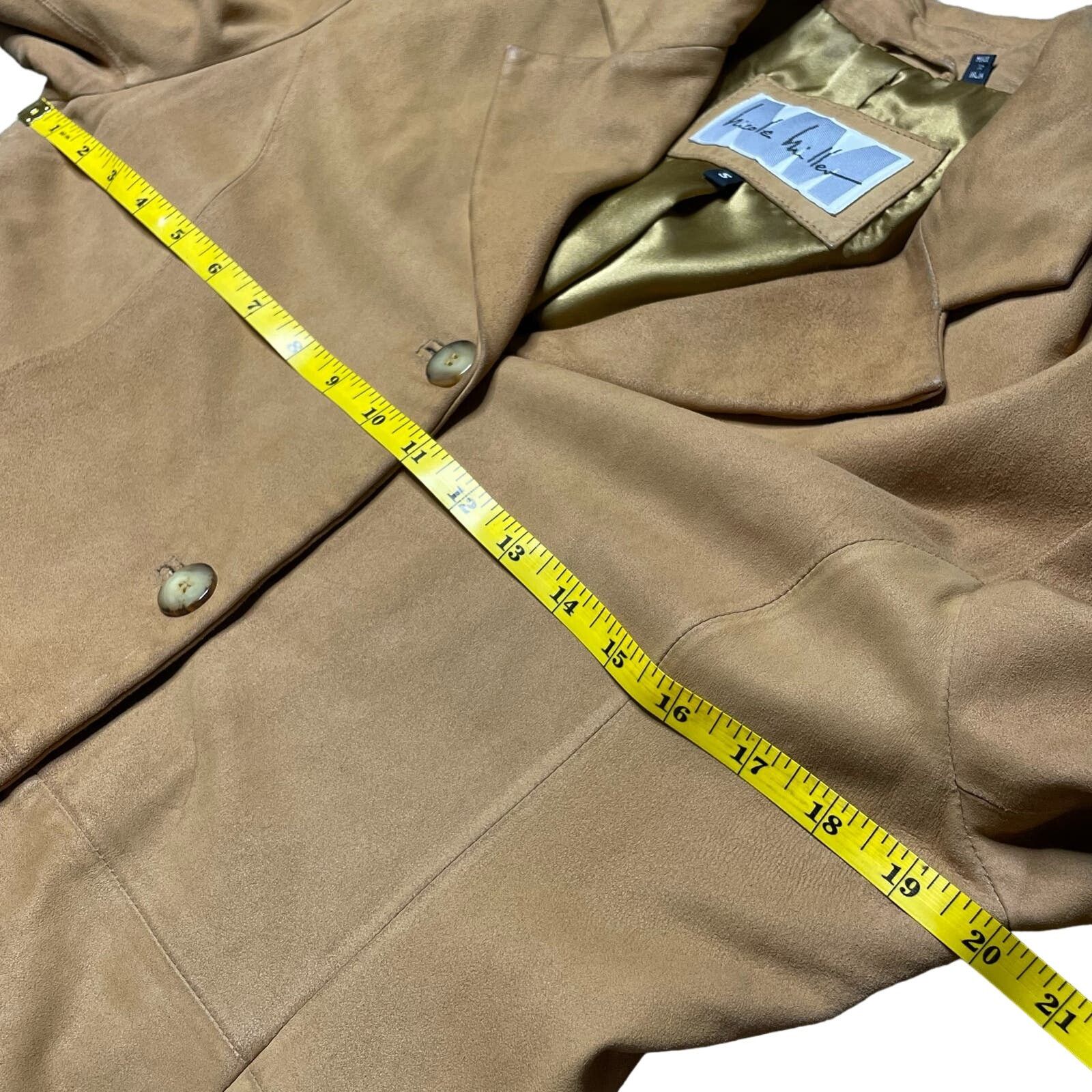 Nicole Miller Nicole Miller Genuine Leather Suede Blazer Size S / US 4 / IT 40 - 5 Thumbnail