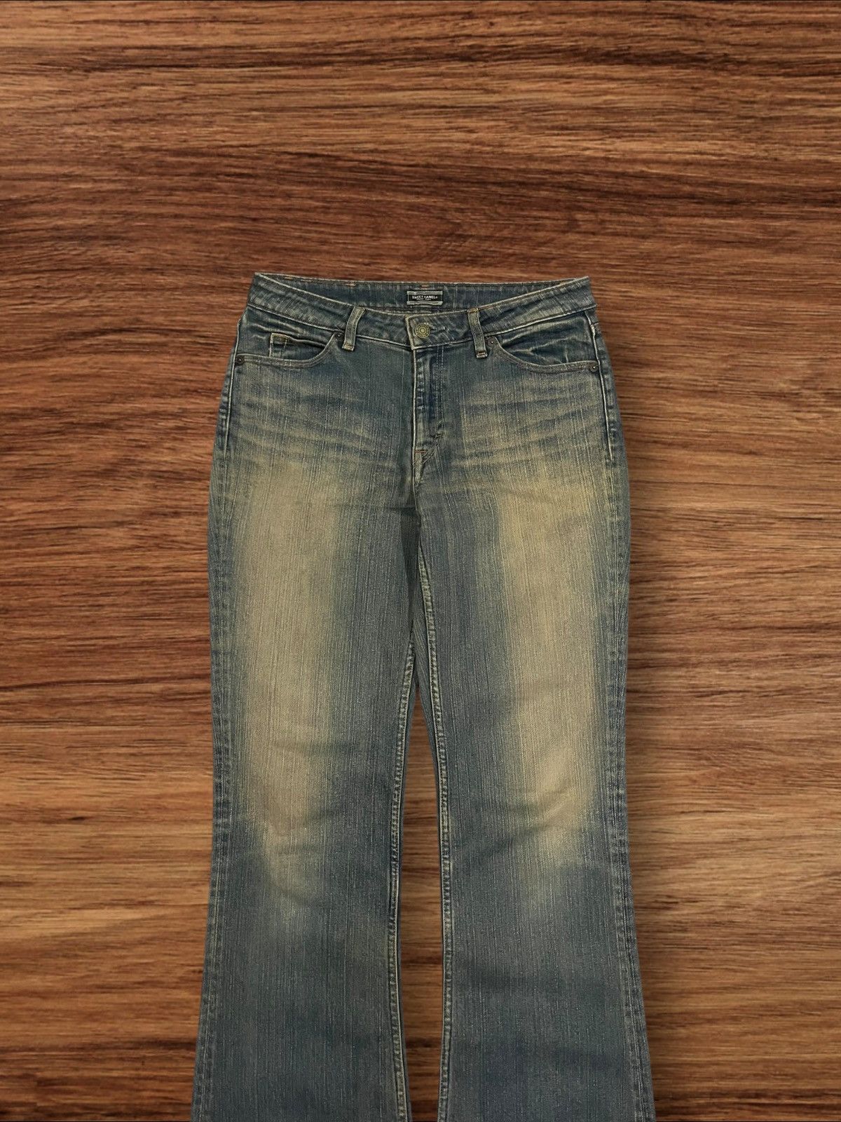 Hysteric Glamour Vintage Y2K Grunge Sweet Camel Rusty Mud Washed Flare Jeans Size US 29 - 3 Thumbnail